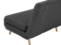 Beliani 1-Istuttava Vuodesohva Kangas Tummanharmaa Setten Clearance