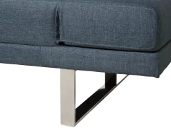 Beliani 2-Istuttava Vuodesohva Kangas Siniharmaa York Clearance