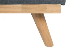 Beliani 3-Istuttava Vuodesohva Kangas Tummanharmaa Froya New