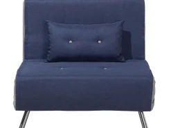 Beliani 1-Istuttava Vuodesohva Kangas Tummansininen Farris Cheap