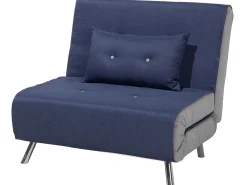 Beliani 1-Istuttava Vuodesohva Kangas Tummansininen Farris Cheap