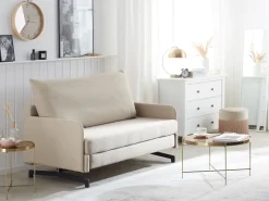 Beliani 2-Istuttava Vuodesohva Kangas Beige Belfast Outlet