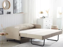 Beliani 2-Istuttava Vuodesohva Kangas Beige Belfast Outlet