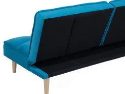 Beliani 3-Istuttava Vuodesohva Kangas Sininen Siljan Fashion