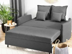 Beliani 2-Istuttava Vuodesohva Kangas Harmaa Hovin Store