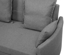 Beliani 2-Istuttava Vuodesohva Kangas Harmaa Hovin Store