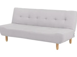 Beliani 3-Istuttava Vuodesohva Kangas Vaaleanharmaa Alsten Store