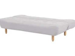 Beliani 3-Istuttava Vuodesohva Kangas Vaaleanharmaa Alsten Store