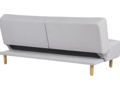 Beliani 3-Istuttava Vuodesohva Kangas Vaaleanharmaa Alsten Store