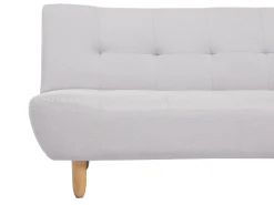 Beliani 3-Istuttava Vuodesohva Kangas Vaaleanharmaa Alsten Store