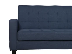 Beliani 3-Istuttava Vuodesohva Kangas Tummansininen Vehkoo Outlet