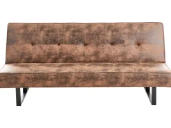 Beliani 3-Istuttava Vuodesohva Keinonahka Ruskea Derby Outlet