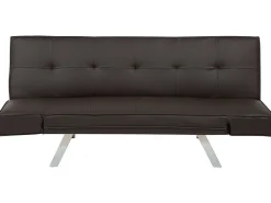 Beliani 3-Istuttava Vuodesohva Keinonahka Ruskea Bristol New