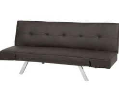 Beliani 3-Istuttava Vuodesohva Keinonahka Ruskea Bristol New