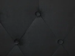 Beliani 2-Istuttava Vuodesohva Sametti Musta Bardu Cheap