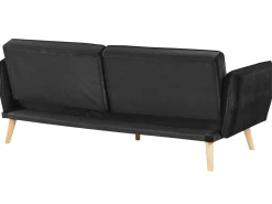 Beliani 2-Istuttava Vuodesohva Sametti Musta Bardu Cheap