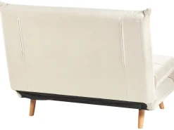 Beliani 1-Istuttava Vuodesohva Sametti Kermanvalkoinen Setten Best Sale