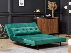 Beliani 2-Istuttava Vuodesohva Sametti Tummanvihrea Vestfold Shop