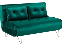 Beliani 2-Istuttava Vuodesohva Sametti Tummanvihrea Vestfold Shop