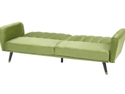 Beliani 3-Istuttava Vuodesohva Sametti Oliivinvihrea Vimmerby Store