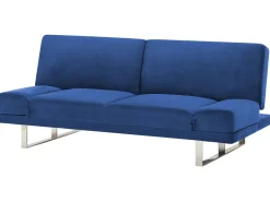 Beliani 2-Istuttava Vuodesohva Sametti Laivastonsininen York Discount