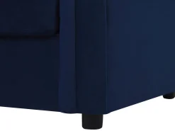 Beliani 3-Istuttava Vuodesohva Sametti Sininen Chesterfield Outlet