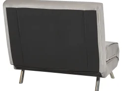 Beliani 1-Istuttava Vuodesohva Sametti Vaaleanharmaa Farris Shop