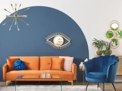 Beliani 3-Istuttava Vuodesohva Sametti Oranssi Lucan Fashion