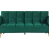 Beliani 3-Istuttava Vuodesohva Sametti Vihrea Asby Best