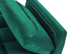 Beliani 3-Istuttava Vuodesohva Sametti Vihrea Asby Best