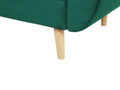 Beliani 3-Istuttava Vuodesohva Sametti Vihrea Asby Best