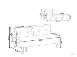 Beliani 2-Istuttava Vuodesohva Sametti Vaaleanpunainen Vestfold Discount