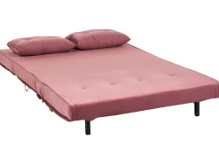 Beliani 2-Istuttava Vuodesohva Sametti Vaaleanpunainen Vestfold Discount