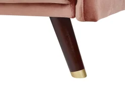 Beliani 3-Istuttava Vuodesohva Sametti Vaaleanpunainen Senja Hot