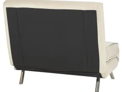 Beliani 1-Istuttava Vuodesohva Sametti Kermanvalkoinen Farris Online