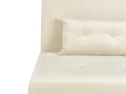 Beliani 1-Istuttava Vuodesohva Sametti Kermanvalkoinen Farris Online