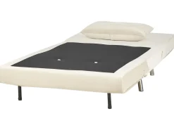 Beliani 1-Istuttava Vuodesohva Sametti Kermanvalkoinen Farris Online