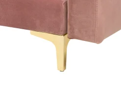 Beliani 3-Istuttava Vuodesohva Sametti Vaaleanpunainen Aberdeen Flash Sale