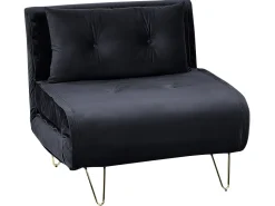 Beliani 1-Istuttava Vuodesohva Sametti Musta Vestfold Store