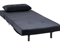 Beliani 1-Istuttava Vuodesohva Sametti Musta Vestfold Store