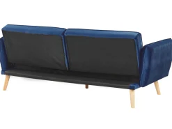 Beliani 2-Istuttava Vuodesohva Sametti Laivastonsininen Bardu Cheap