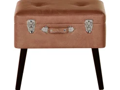 Beliani Jakkara Keinonahka Säilytystila Kullanruskea 52 X 36 Cm Mallard Outlet