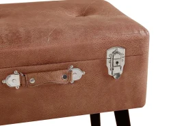 Beliani Jakkara Keinonahka Säilytystila Kullanruskea 52 X 36 Cm Mallard Outlet