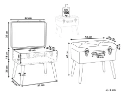 Beliani Jakkara Keinonahka Säilytystila Kullanruskea 52 X 36 Cm Mallard Outlet