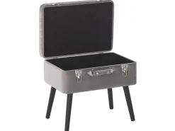 Beliani Jakkara Sametti Säilytystila Harmaa 52 X 36 Cm Mallard Discount