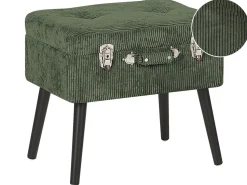 Beliani Jakkara Vakosametti Säilytystila Tummanvihrea 52 X 36 Cm Mallard Fashion