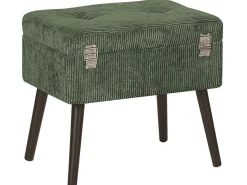 Beliani Jakkara Vakosametti Säilytystila Tummanvihrea 52 X 36 Cm Mallard Fashion