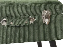 Beliani Jakkara Vakosametti Säilytystila Tummanvihrea 52 X 36 Cm Mallard Fashion