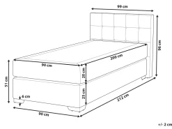 Beliani Jenkkisanky Kangas Beige 90 X 200 Cm Admiral Flash Sale