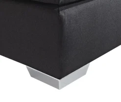 Beliani Jenkkisanky Kangas Musta 180 X 200 Cm President New